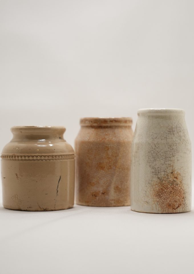 Pre-Loved - Mini Stoneware Vases 2 - Set Of 3