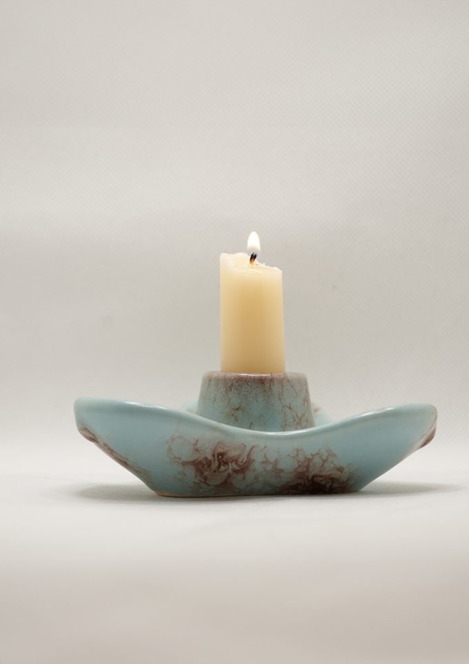 Pre-Loved - Duck Egg Candle Holder