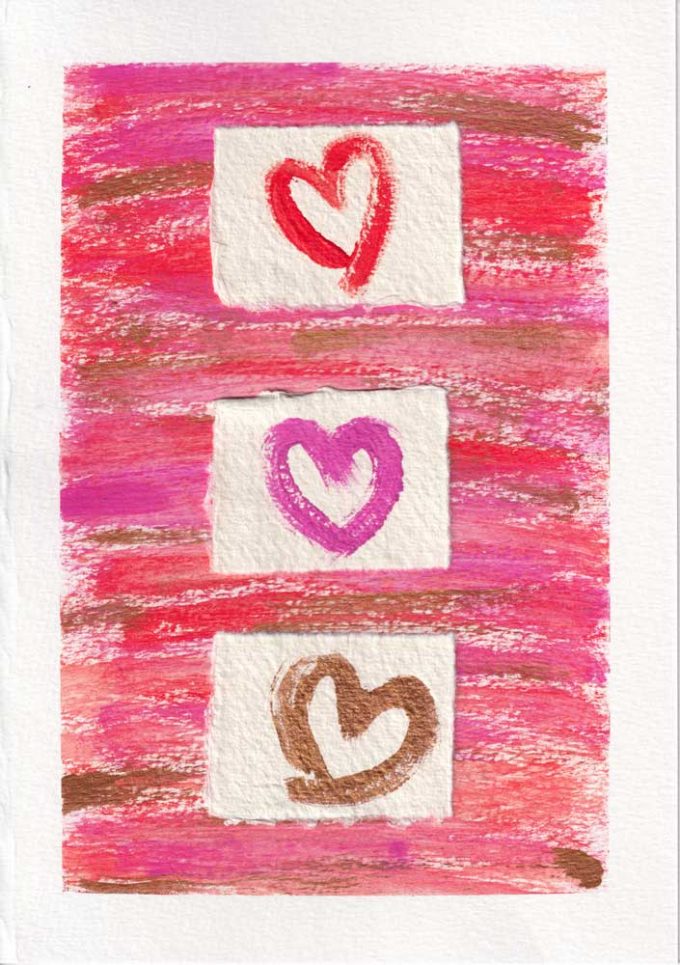 pink and purple stripes behind love hearts by the herringbone studio