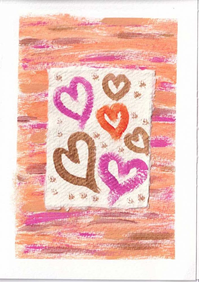 pink and purple stripes behind love hearts by the herringbone studio