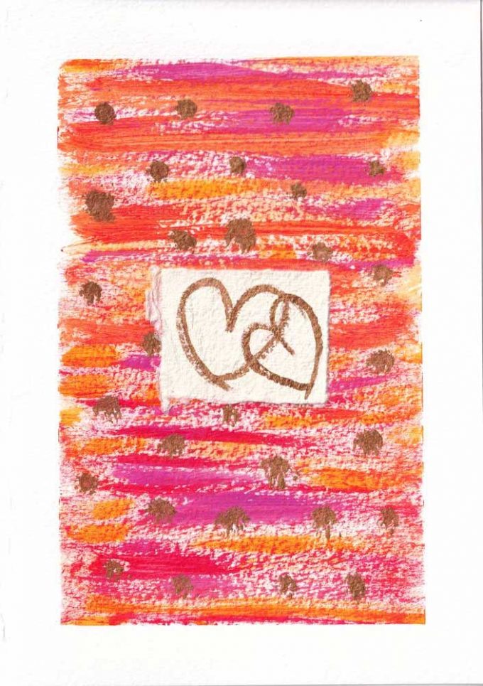 pink and purple stripes behind love hearts by the herringbone studio