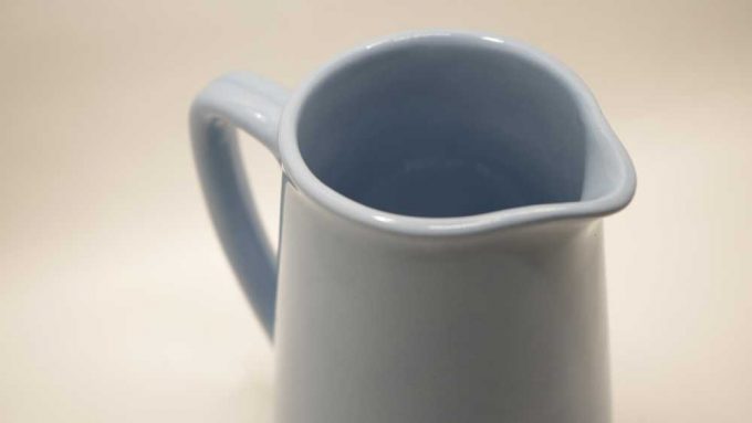 Cornflower blue petaware jug from Grindley, England. Perfect for flower cuttings from the garden, milk for your coffee or custard for your crumbles.