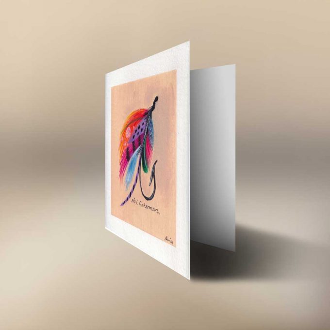 No1 Fisherman - 14x14cm Art Greeting Card - Image 3