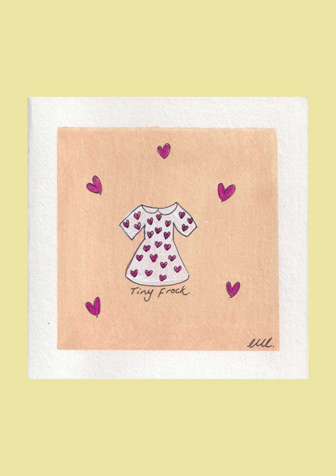 Tiny Frock - 14x14cm Art Greeting Card