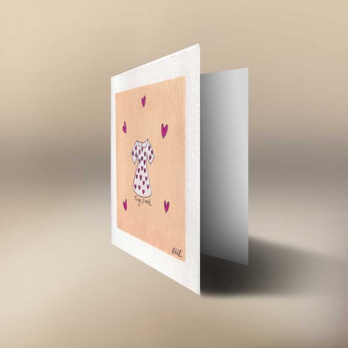 Tiny Frock - 14x14cm Art Greeting Card - Image 3