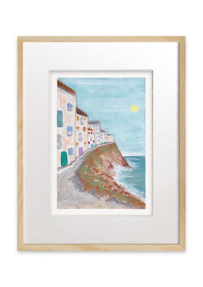 Devon Coast Cool - A4 Original Art - Framed or Art Card Only