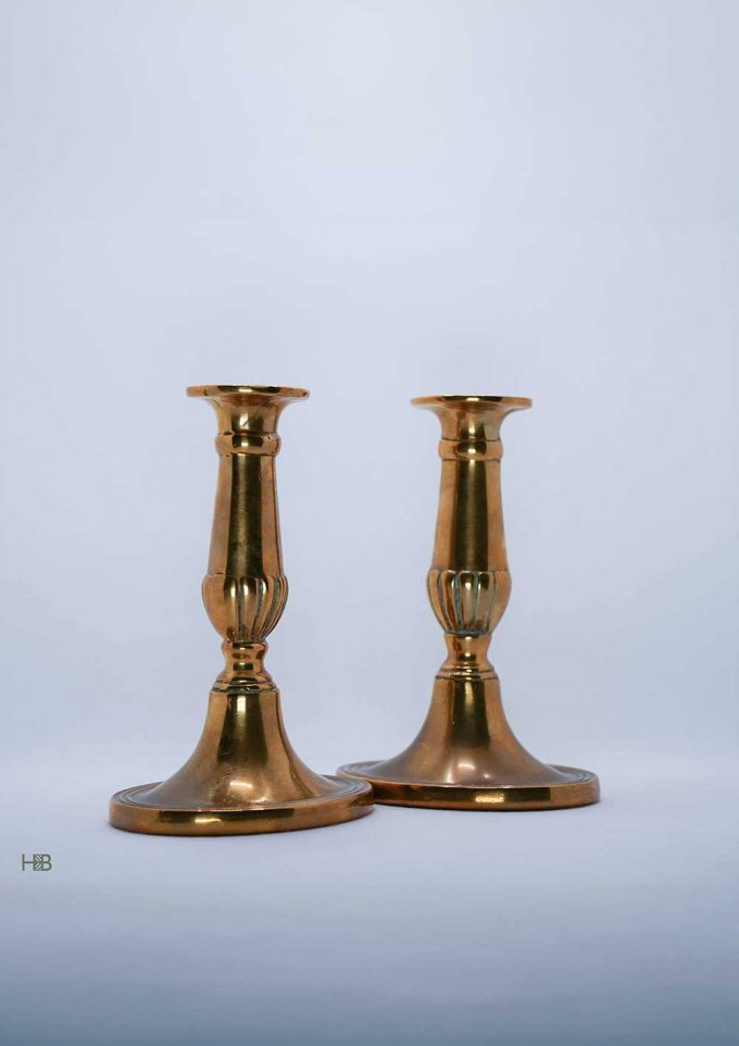 Vintage brass candlesticks.