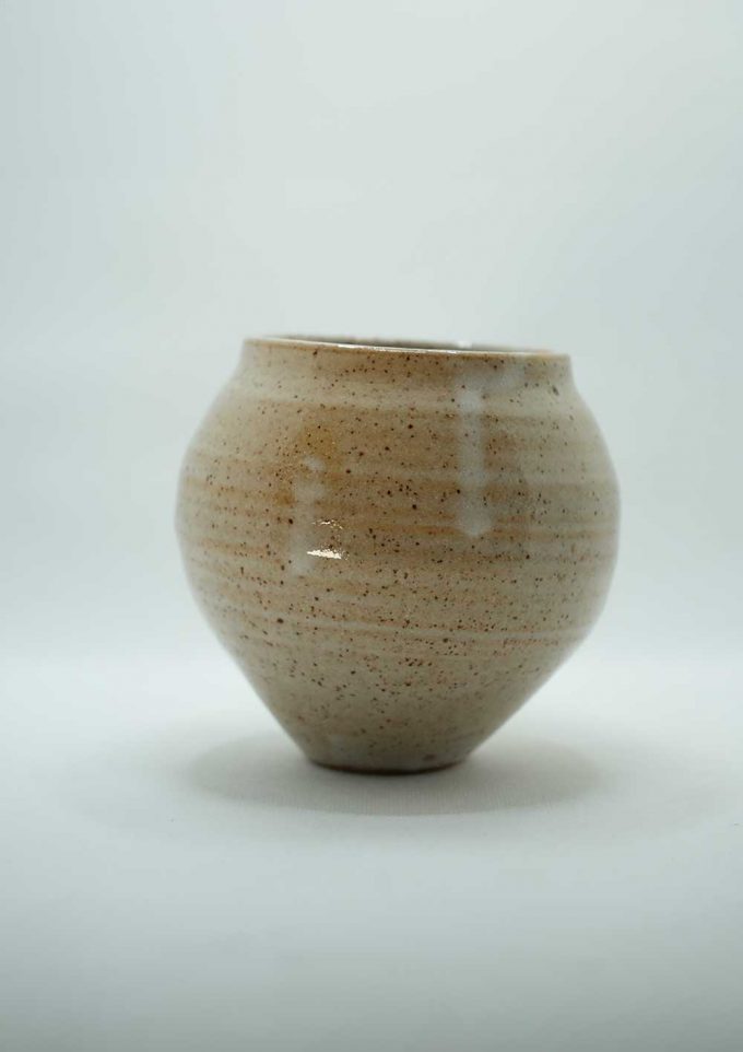 White Nuka Stoneware Vase by Gemma Smale