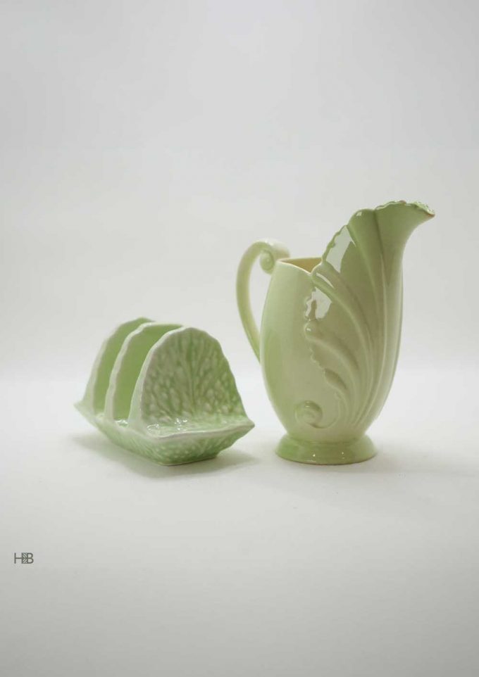 Carlton Ware milk jug and toast rack